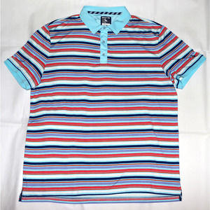 TailorByrd Sport‎ Men's Short Sleeve Striped Golf Polo Shirt Size XL